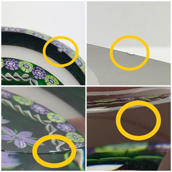 Perthshire 1986B Bouquet Lampwork Flowers Millefiori Faceted Twist Paperweight - Picture 11 of 13